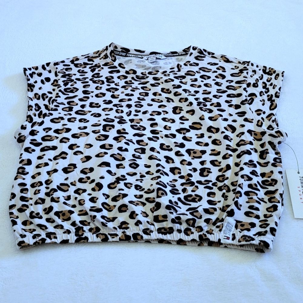 ✨️HP✨️ Tommy Hilfiger Sport🤾‍♀️ Leopard🐆 Print Top - NWT - Picture 13 of 15